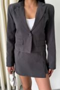 CROP CEKET - KISA ETEK TAKIM - Antrasit resmi